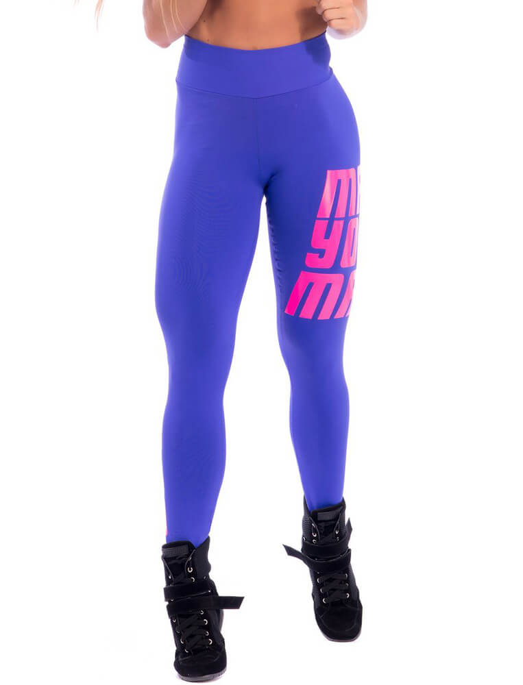 Make Your Mark Legging - Blue & Pink - SUPERHOT - FitZee