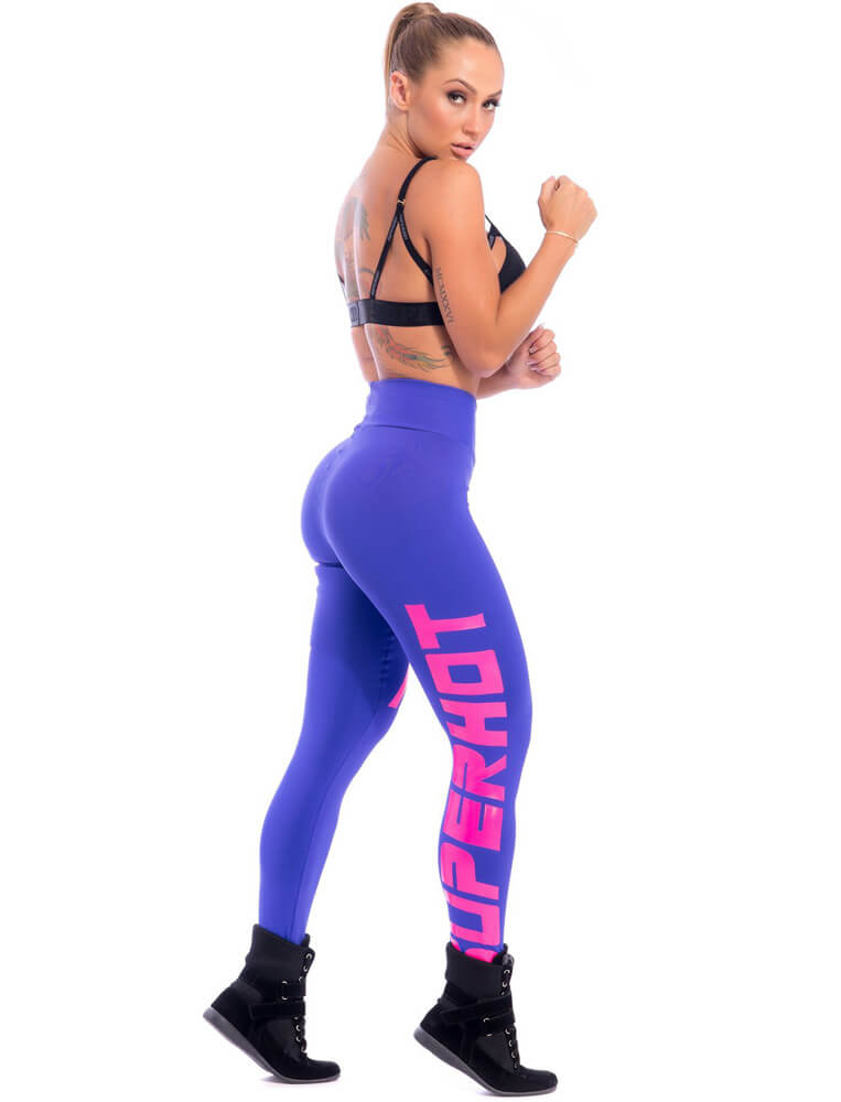 Make Your Mark Legging - Blue & Pink - SUPERHOT - FitZee