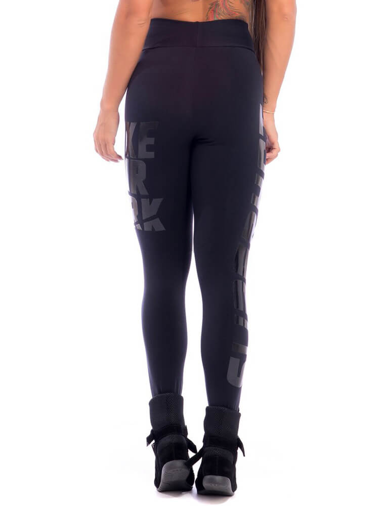 Make Your Mark Legging - Black on Black - SUPERHOT - FitZee