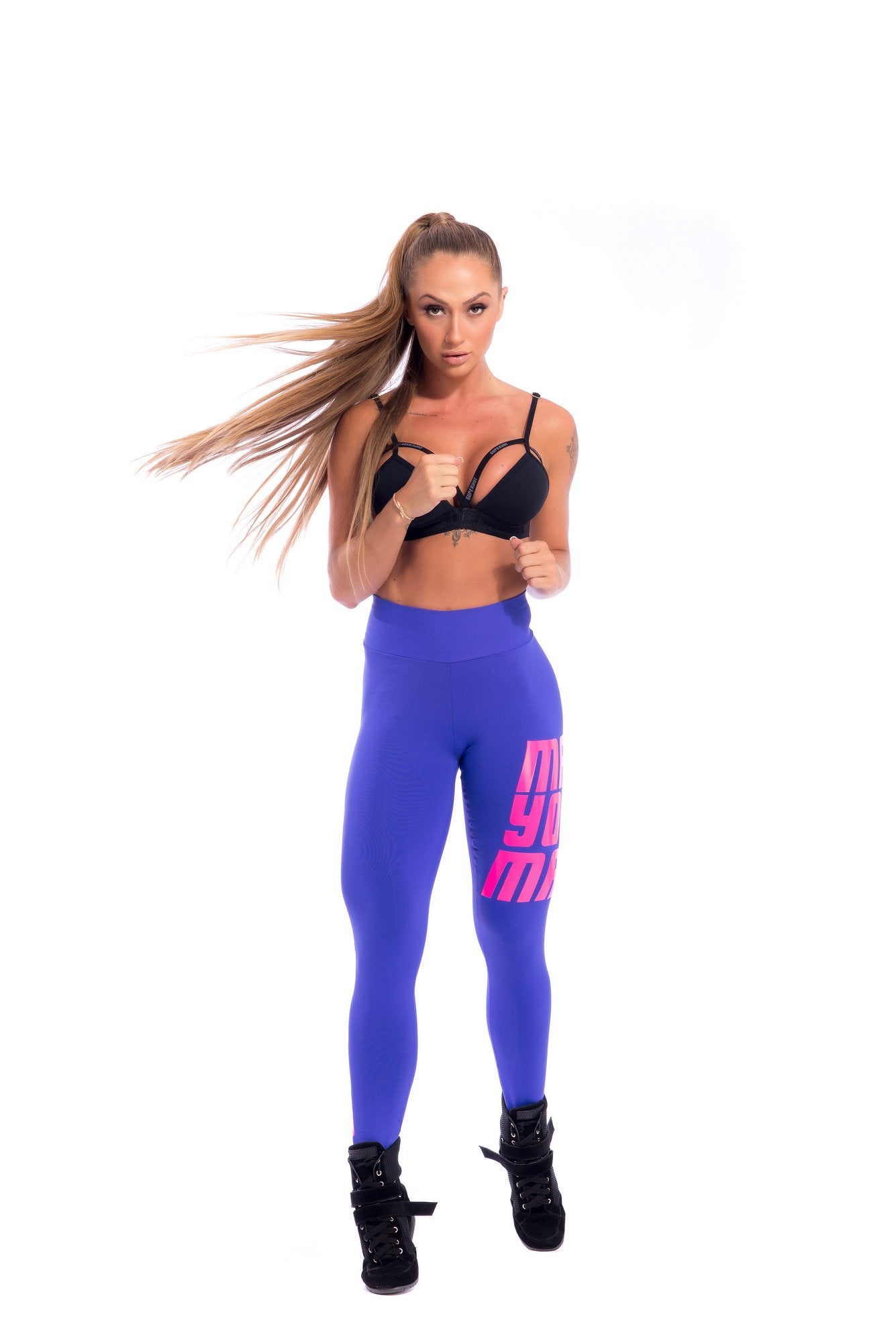 Make Your Mark Legging - Blue & Pink - SUPERHOT - FitZee
