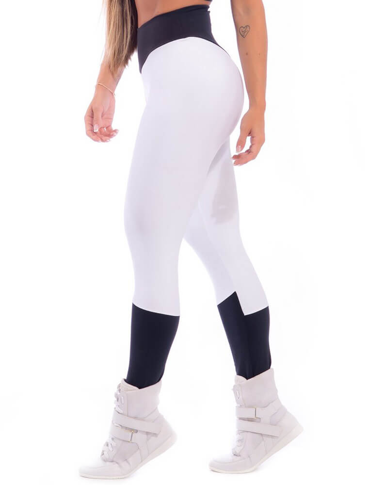 Insane Compression Legging - White & Black - SUPERHOT - FitZee